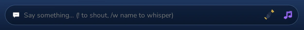 The chat box in the toolbar.