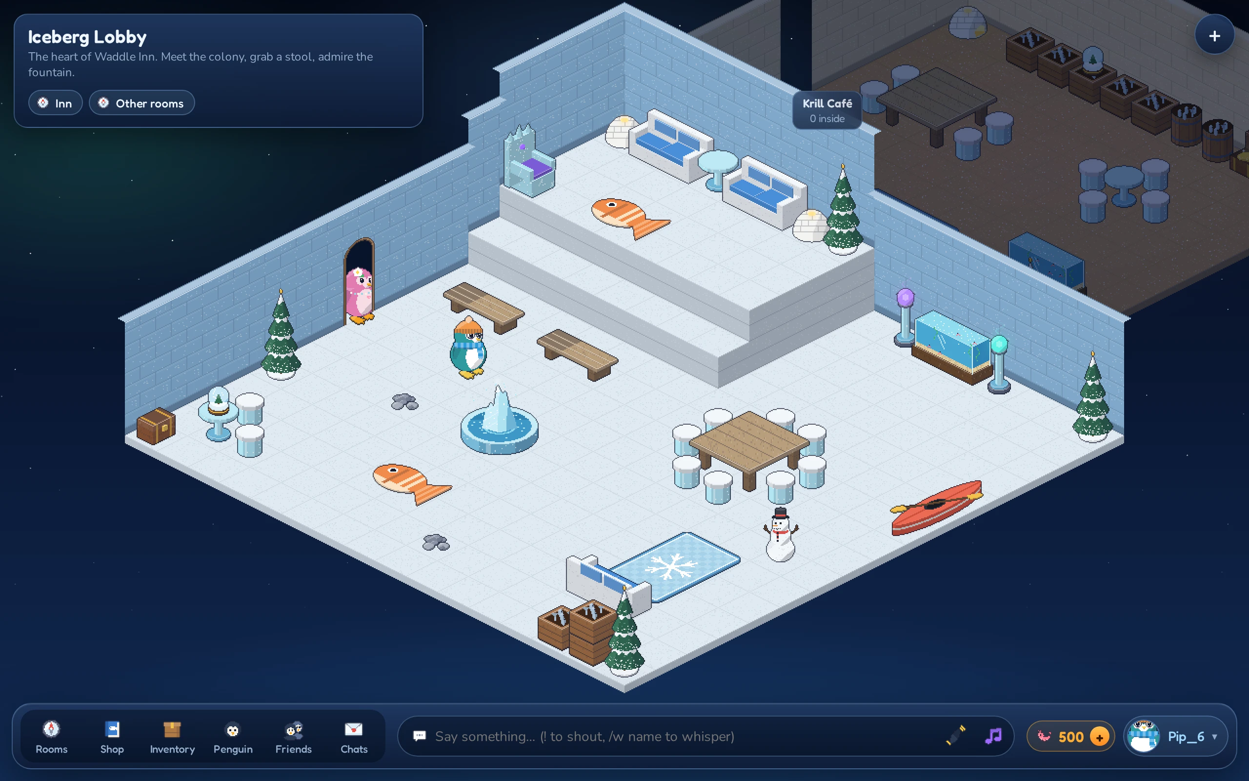 The Iceberg Lobby, the main hall behind the front door.