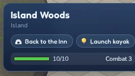 At the water's edge with a kayak in the inventory.